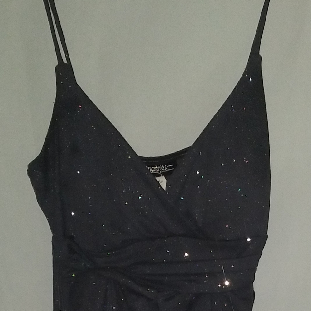 Dark Gray Glittery Shimmery Dress Gown
